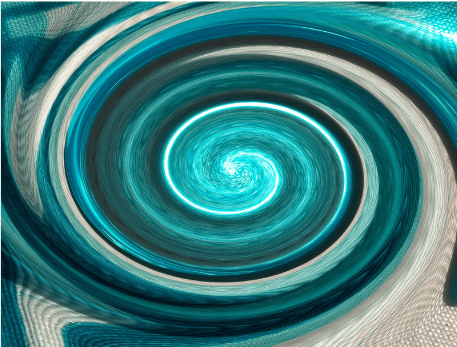 Blaue Spiralkreise